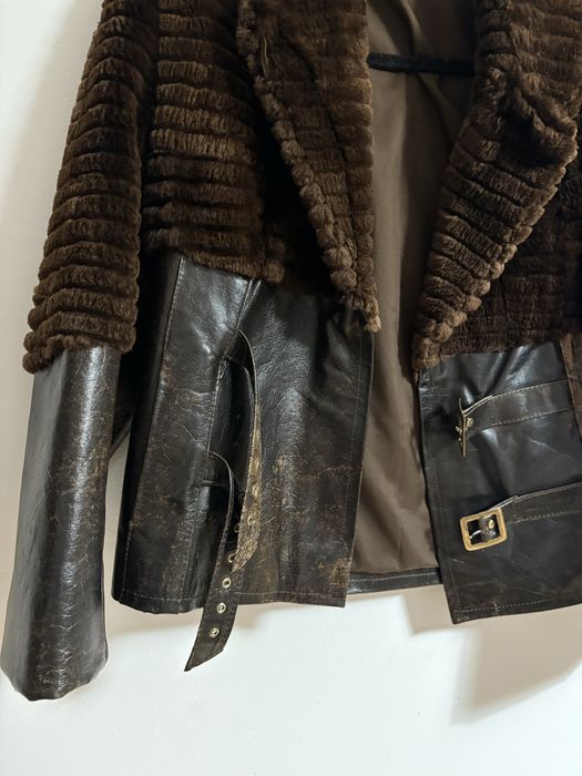Geaca de piele si blana naturala