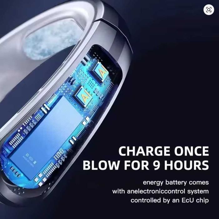 Xiaomi ventilator portabil de gat cu acumulatori, racitor LED, display