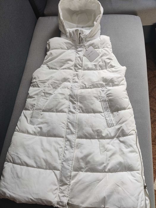 Дамски дълъг елек без ръкави размерМ