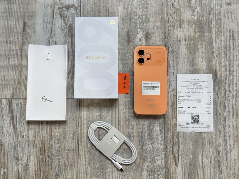 Honor 600 5G 256 GB Dual Sim 8 +16 GB Ram Като Нов Гаранционен 100 % - 6400 mAh батерия