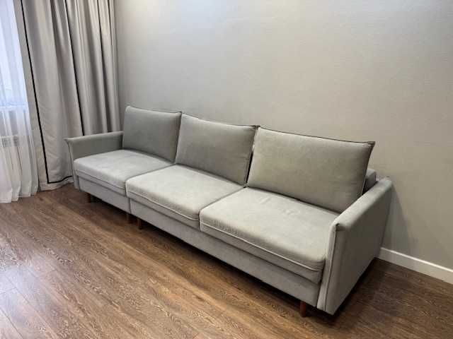 Диван прямой серый