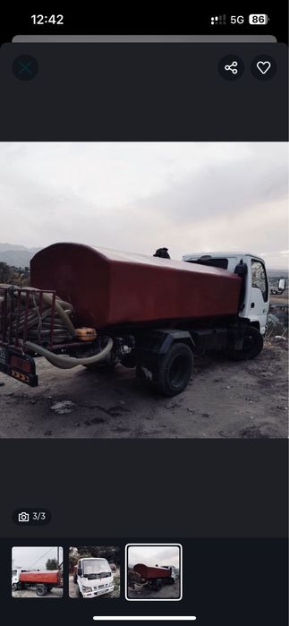 услуги водовоза , доставка воды