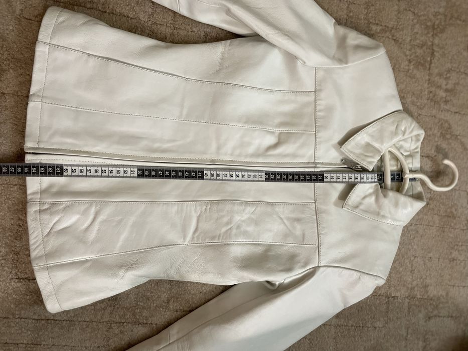 Vand jacheta piele dama, alba, S