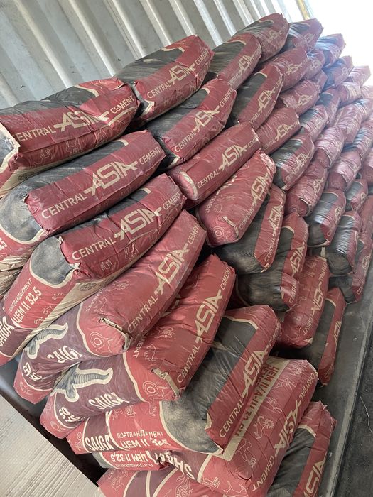 Цемент жамбул, песок,балласт, отсев, щебень