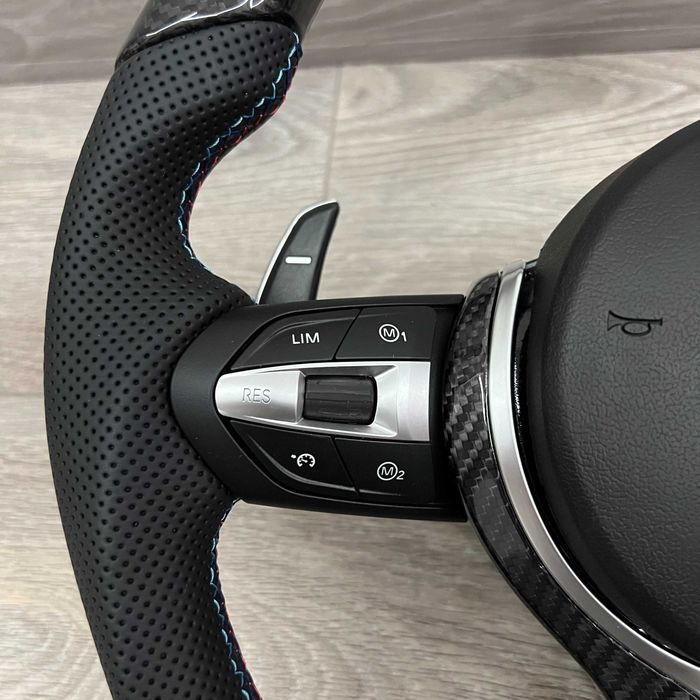 Карбонов М Волан за BMW F30 F20 X5 F15 Скосен С Еърбег / Carbon M3