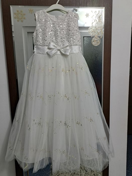 Rochie alba fetita marimea 130