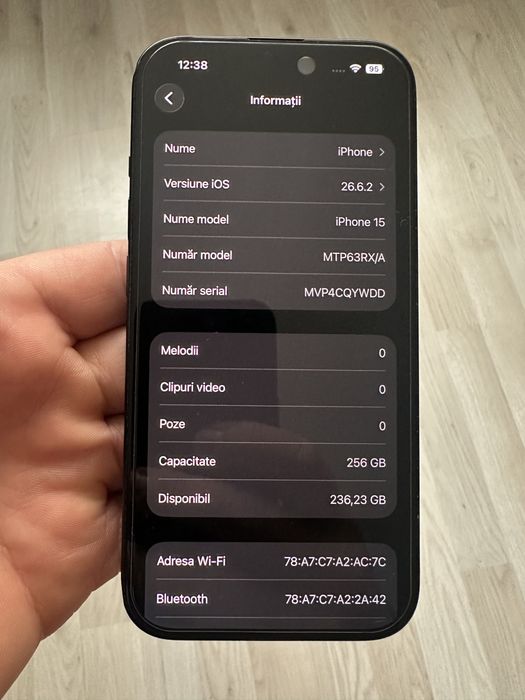 Iphone 15 black 256 gb