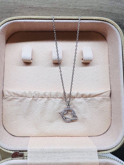 Сребърно колие Сатурн (s925)