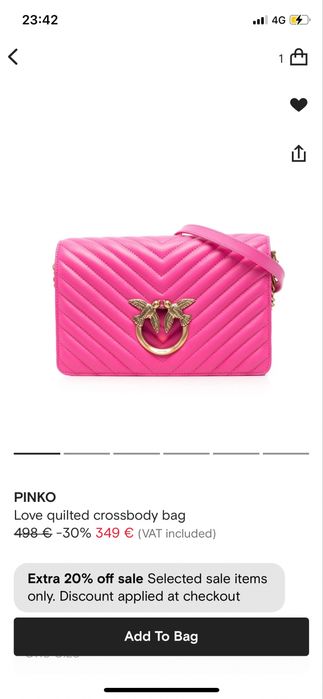 PINKO оригинална чанта с кутия и противопрахова торбичка