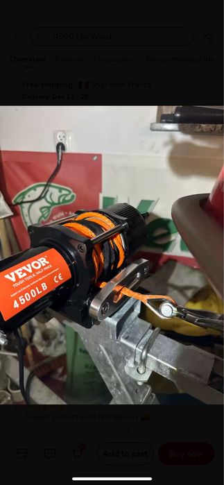 Лебедка 4500lbs ATV,UTV или Малък Джип