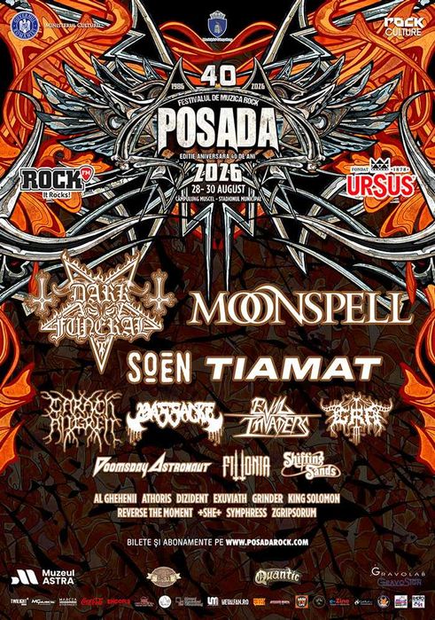 Bilet Posada Rock Campulung 28-30 august Moonspell Tiamat si altii