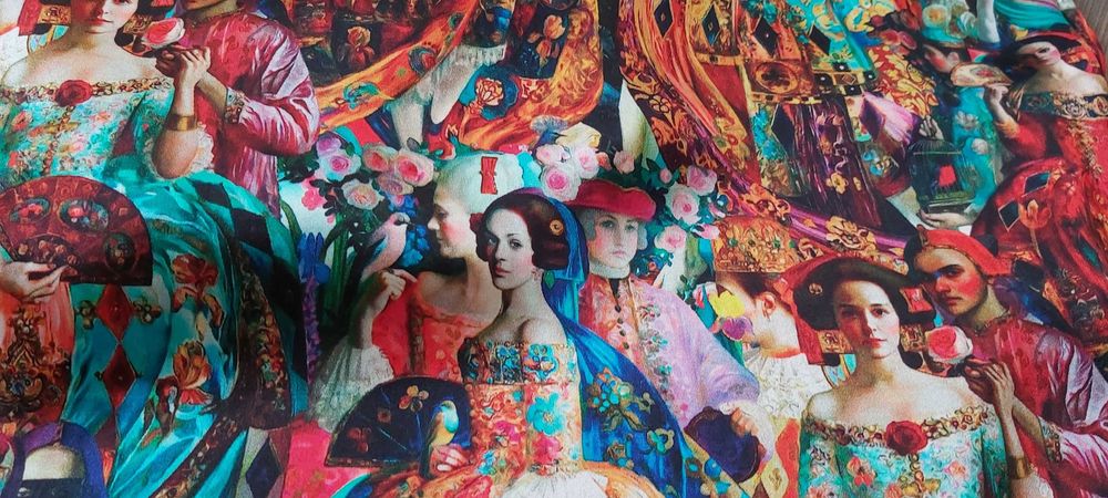 Италиански бутиков плат Silk/Seide -100 % чиста коприна,2.5 метра