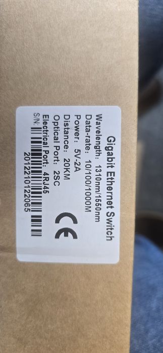 Switch Ethernet Gigabit 4 port cu port SC fibra optica 1310 sau 1550 n