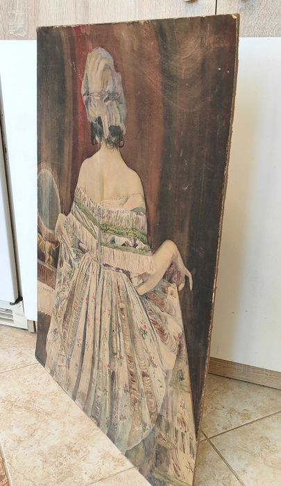 Старинна Картина от 1921 г. на Стар Румънски Художник