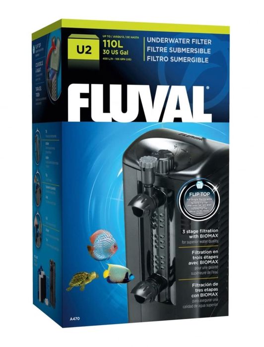 Filtru subacvatic Fluval U2 pentru acvariu, 110 litri