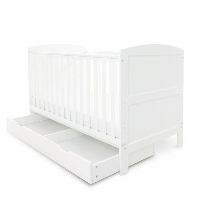 Pătuț 0-> 4 ani Ickle Bubba Coleby + sertar + saltea premium – NOU, nefolosit