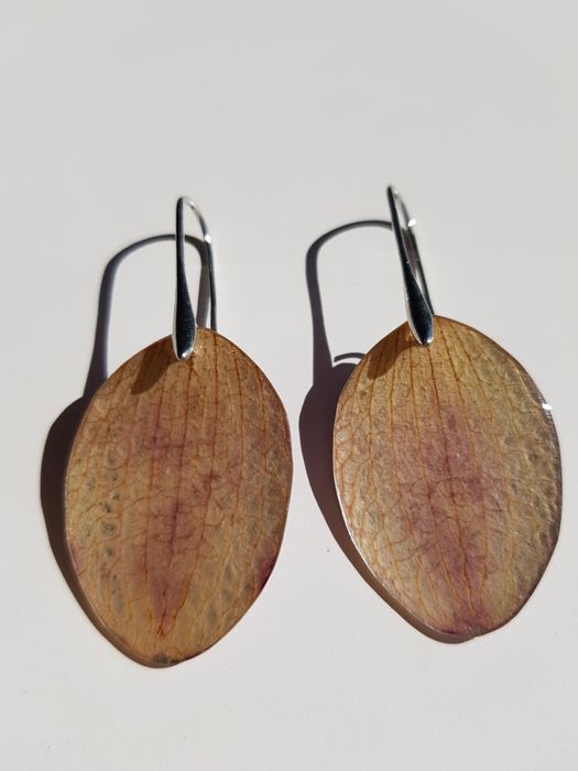 Лилави обеци с орхидея, Ръчна изработка