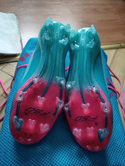 Ghete fotbal Adidas F50 MESSI AQUA/PINK