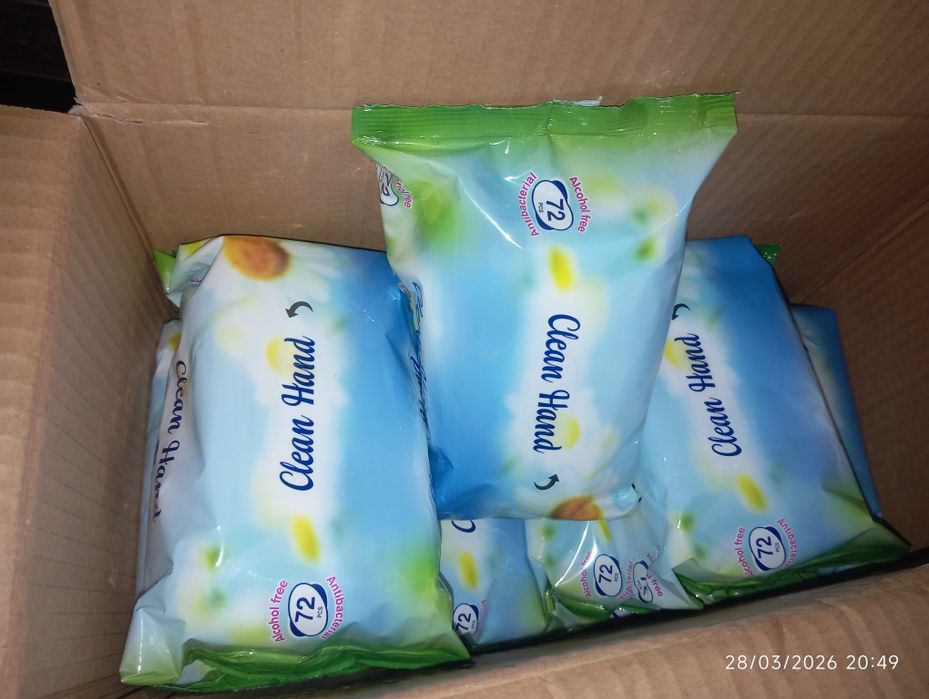 Nam salfetka, vilyur, bolalar va kattalarniki