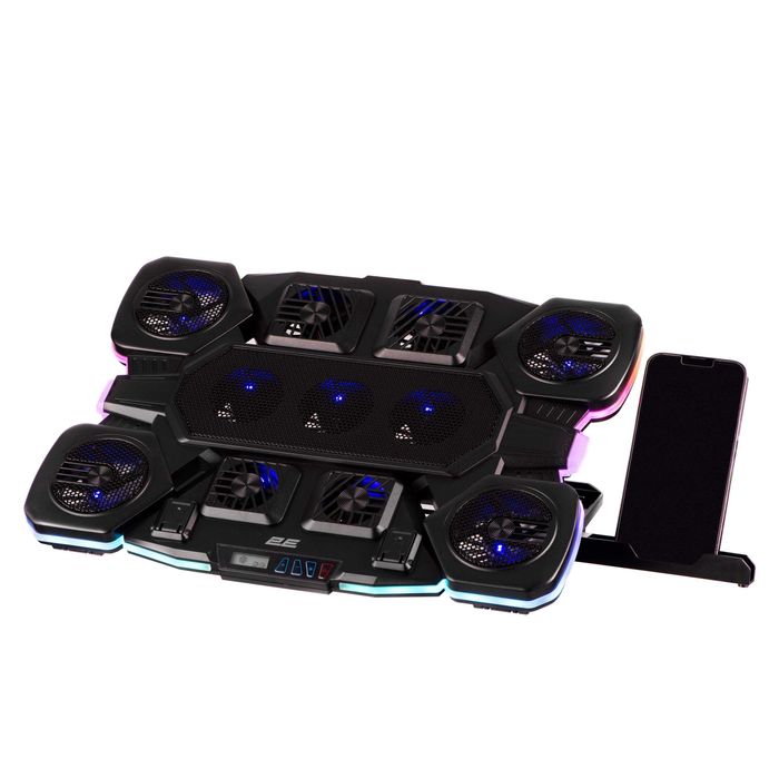 }Подставка для ноутбука 2E GAMING CPG-011, до 17.3", RGB, чёрный