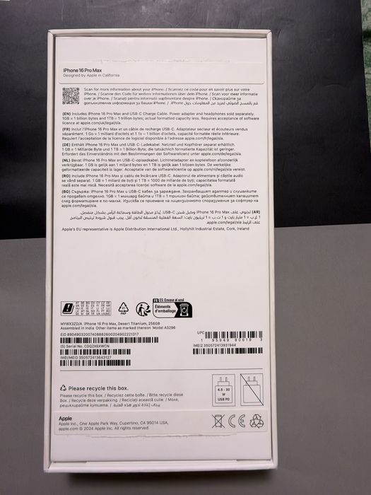Iphone 16 pro max 256