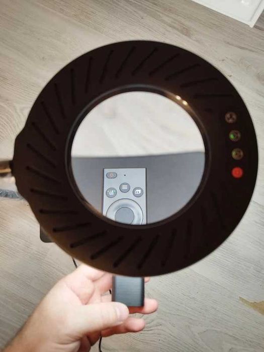 Lampă Cu Lupă 10X Artdot YX-33, 144 LED-uri, Braț Flexibil 45cm Şi Talpă, Neagră