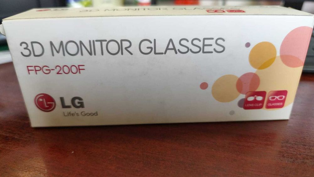 3D очки LG + накладка на очки 3D