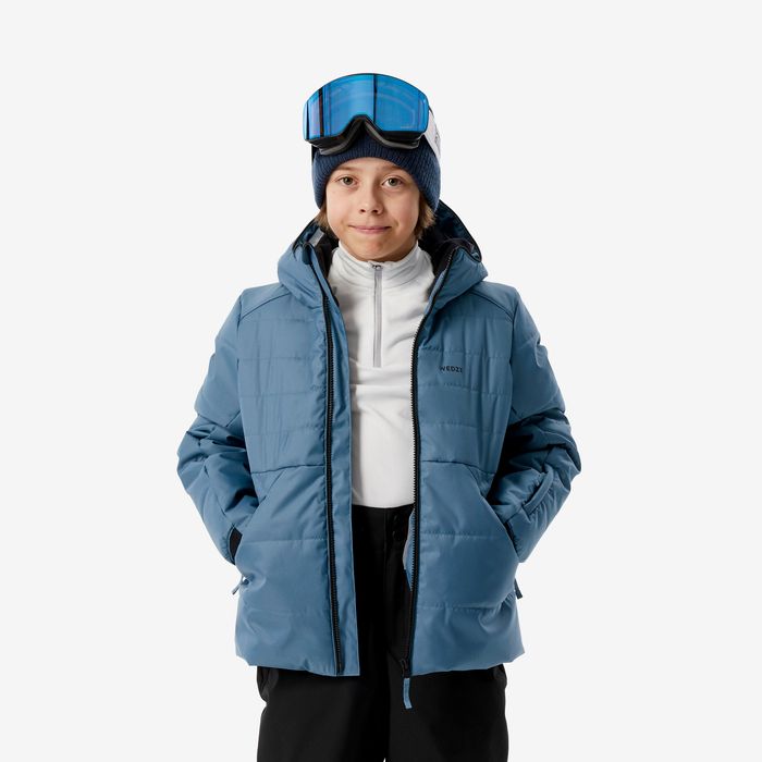 Geacă călduroasă schi 100 Warm Albastru - produs resigilat Decathlon