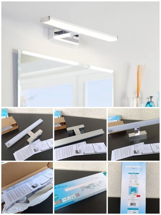 Lustra aplica lampa inox led bec bucatarie iluminat baie ip 44 spot