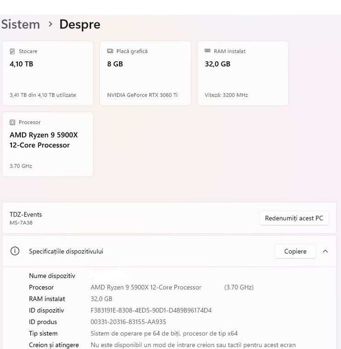 Pc Gaming / Workstation puternic +Monitor Dell  27" IPS