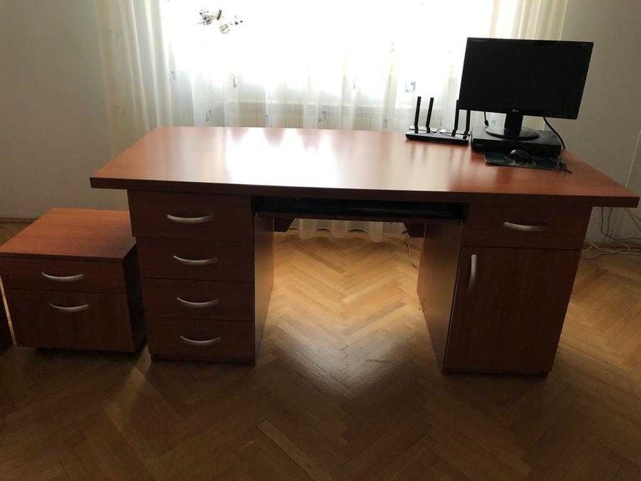 Mobila dormitor (Birou, Dulap, Noptiera, Mobila perete, Pat + Saltea)