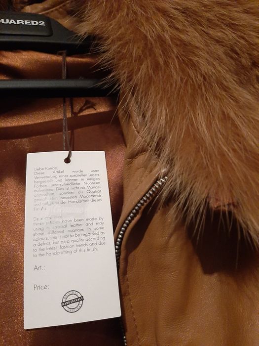 Jacheta  piele cu blană vulpe