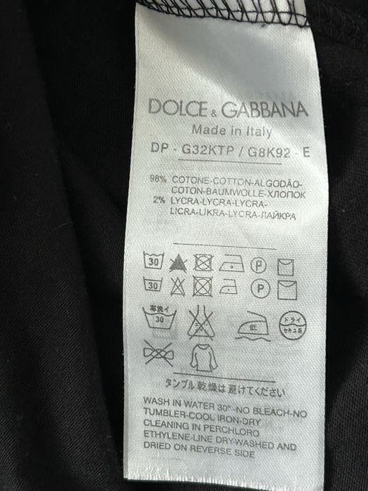 Dolce & Gabbana Black Logo Printed Cotton Short Sleeve T-Shirt L