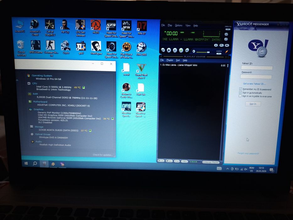 Laptop gaming cu jocuri instalate Gta 5 și multe altele