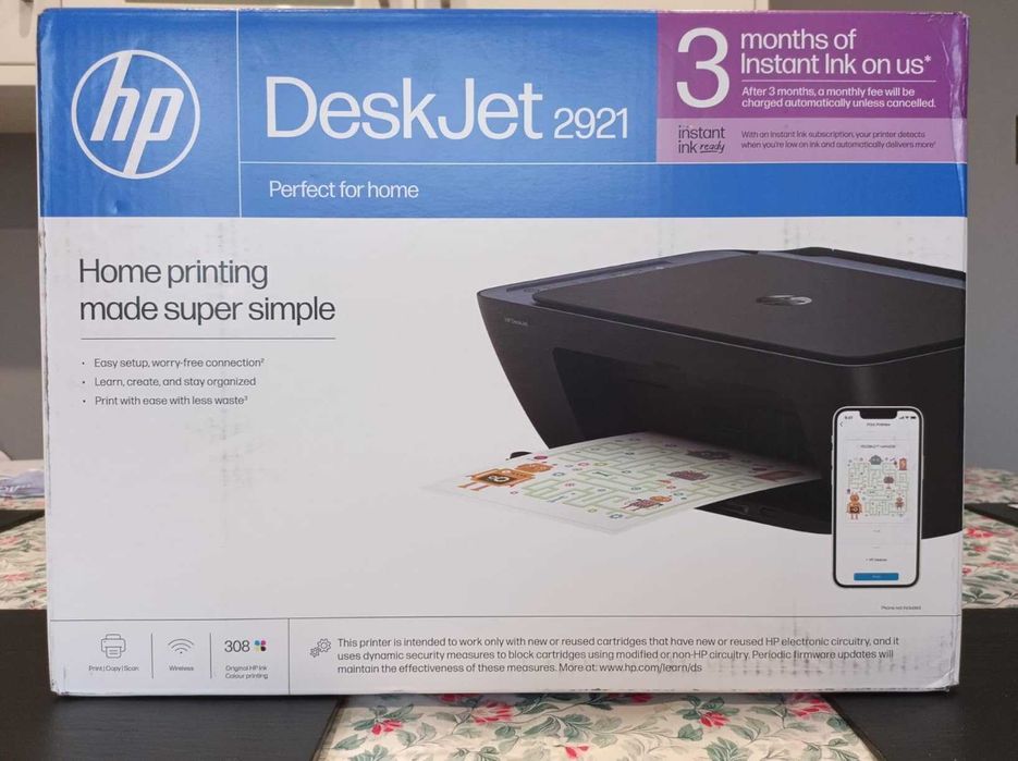 Многофункционален принтер HP DeskJet 2921 | Цветен | Безжичен