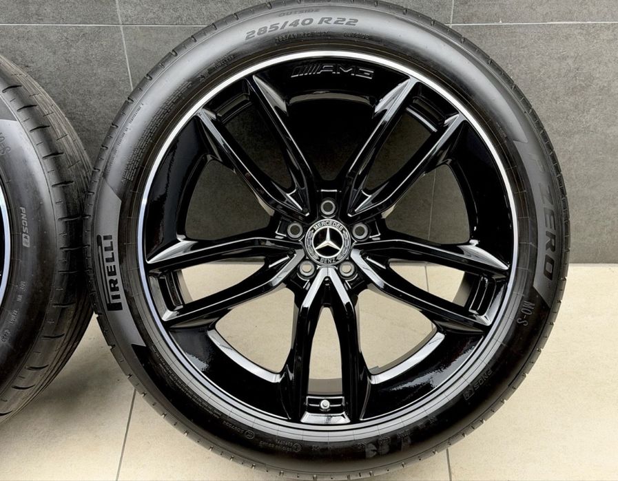 Оригинални джанти Мерцедес ГЛЕ 53 АМГ Mercedes GLE 63 AMG V167 22 цола спорт пакет Brabus пакет 63 AMG GLE 450d фейслифт нови гуми 285/40R22 325/35R22