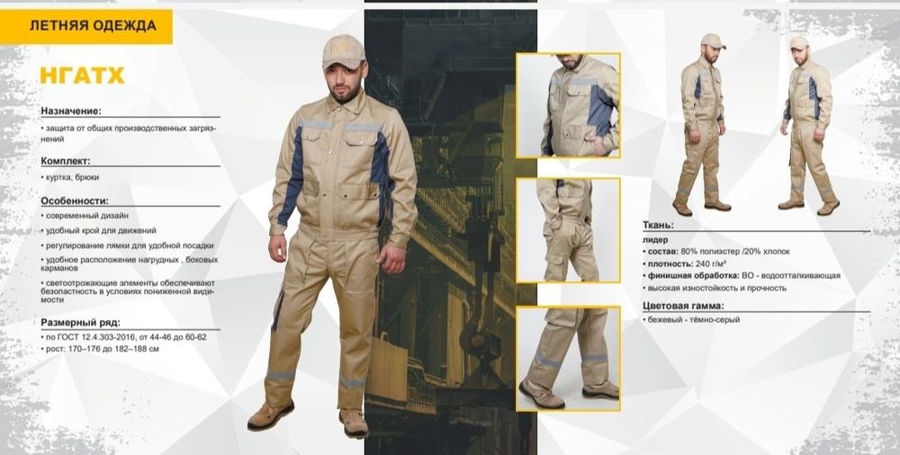 Спецодежды для рабочих и ИТР
