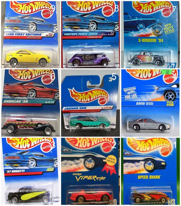 Метални колички Hot Wheels Хот Уиилс в мащаб 1:64 От различни години 2