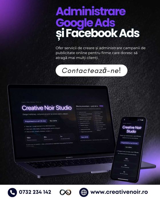 Creare Website Profesional + Google Ads / Facebook Ads