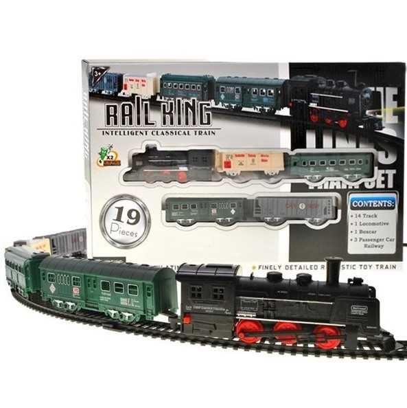 Электропоезд Rail King с рельсами на батарейках