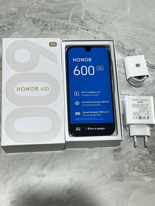 Honor 600 16+8/256 Gb yengi telfon  full kamplekt