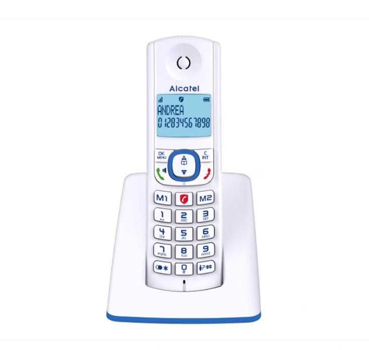 Безжичен телефон Alcatel F530, интелигентно блокиране на повикванията, високоговорител, голям осветен дисплей