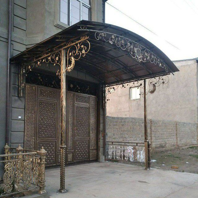 Решотка дарвоза перила огрожденя