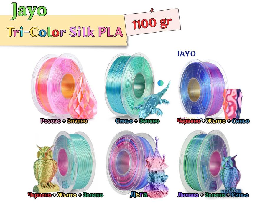 Filament филамент Нишка за 3D принтер Printer PLA PETG ABS ASA PA6 TPU