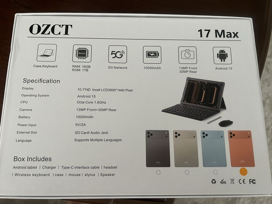Продам новый планшет 17 MAX