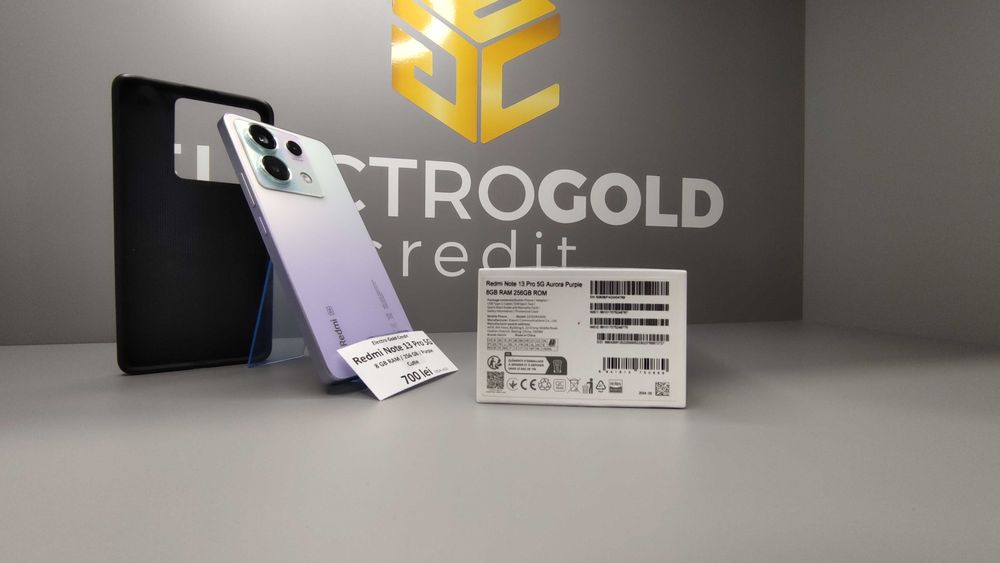 Redmi Note 13 Pro 5G Aurora Purple/8GB RAM/256GB/Cutie/ca NOU! ID541