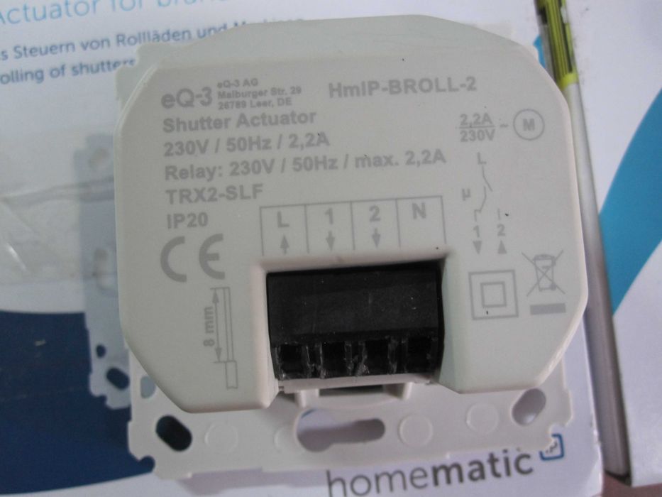 Homematic IP 151322A0, IP20, 0.2 W, 868 MHz, Alb