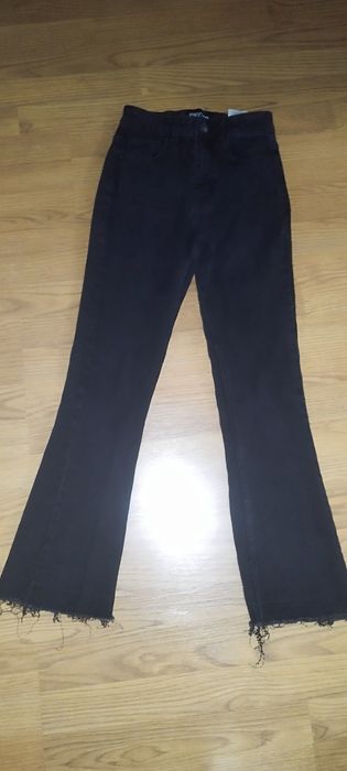 Черни  дамски дънки Pieces с висока талия