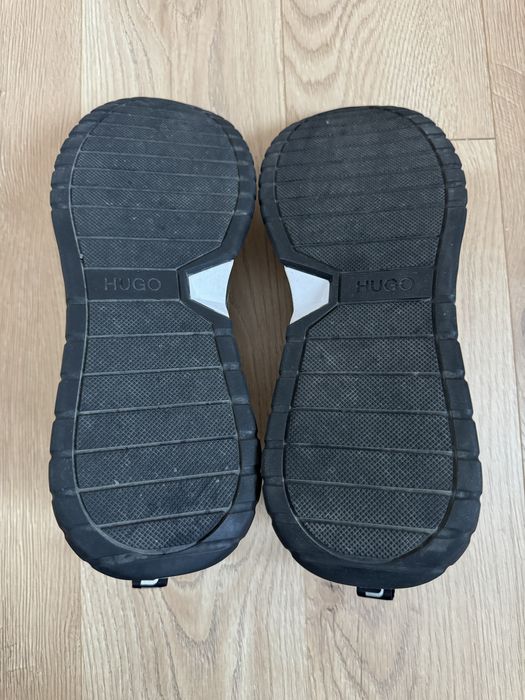 Мъжки  кожени маратонки HUGO BOSS с метален ефект, размер 43