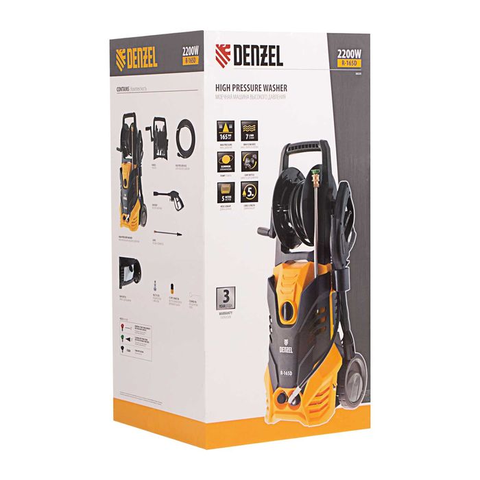 Моечная машина высокого давления R-165D, 2200 Вт Denzel (код 58235)
